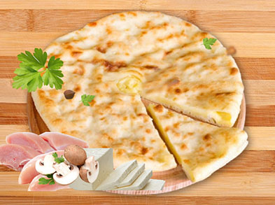 С индейкой, грибы + сыр